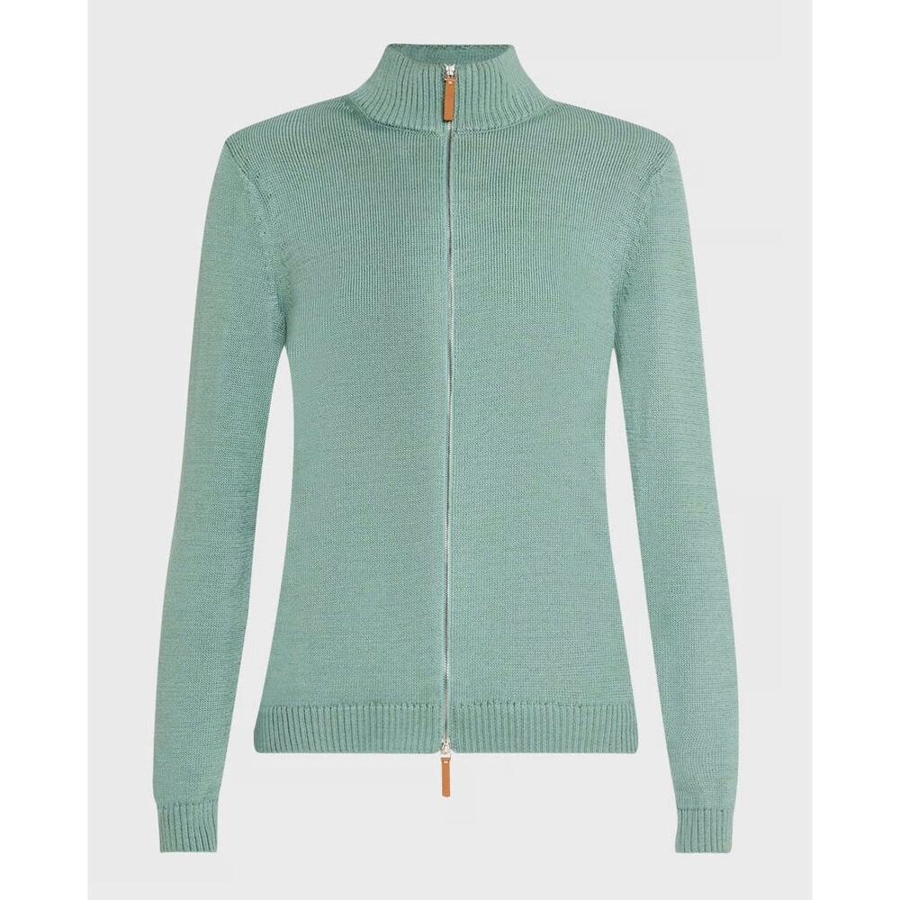 Lafayette 148 New York Cotton-Silk Green Bomber - XS
